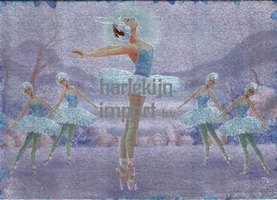 Harlekijn Glitter Juwelendoosje met muziek. Zwanen