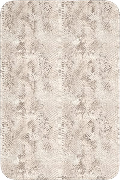 Badmat 60x90 cm - Antislip - Slang - Patroon - Beige - Badmatten voor badkamer - Badkamermat - Douchemat - Badkamer mat