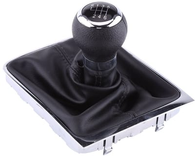 ONF3 - 6-speed shifter - Shifterknop - Elegant design - Zwart - Versnellingspook - Hoogwaardige faux leer - Geschikt voor auto - Populaire kleur