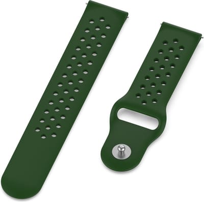 Siliconen bandje - geschikt voor Samsung Galaxy Watch 3 45mm / Galaxy Watch 46mm / Gear S3 Classic & Frontier en Polar Vantage M / M2 / V3 / Grit X (Pro) - groen