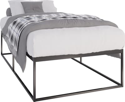CLP Scala Metalen bed - Bedframe - zwart 200x100x46 cm