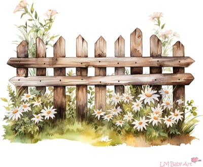 LM Baby Art | Muursticker hekje met bloemetjes | 70x50cm
