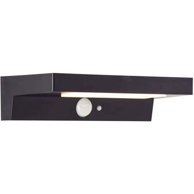 Brilliant Barker G40415/06 Wandlamp op zonne-energie met bewegingsmelder LED LED 3 W Zwart