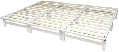 Homestyle4u Familiebed - 270x200 cm - Palletbed - Massief houten bed - Wit