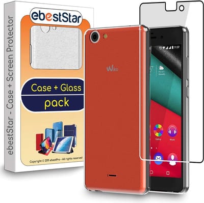 ebestStar - Hoes geschikt voor Wiko Pulp 4G, Back Cover, Beschermhoes anti-luchtbellen hoesje, Transparant + Gehard Glas