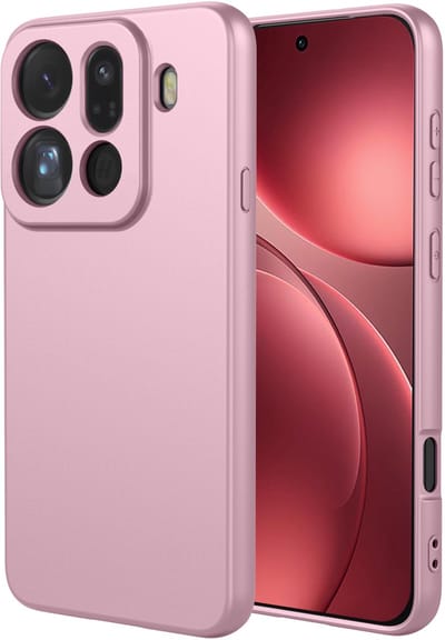 MobyDefend Hoesje - Geschikt voor Oppo Find X9 Pro - Matte Siliconen Backcover - Licht Roze
