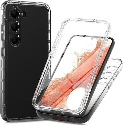 Geschikt voor Samsung Galaxy S23 Plus Full Protect 360° Hoesje - Transparant Zwart