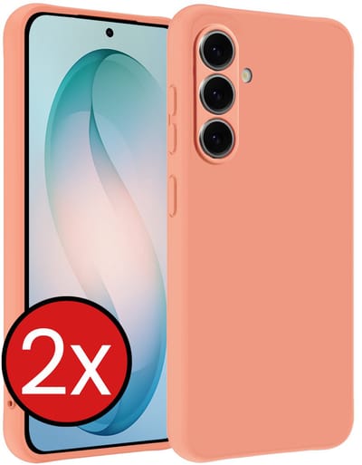 Hoesje - 2 Stuks - Geschikt voor Samsung Galaxy S26 - Sterk & Shockproof - Telefoonhoes - Back Cover - Case Siliconen - Telefoon Hoes - Perzik