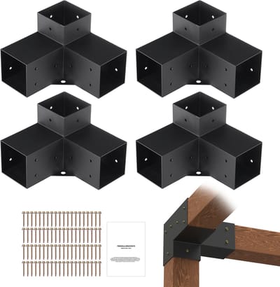 Gazebo-Standaardset 10,2x10,2 Cm, 4-Delige Set, Eenvoudig Te Installeren, voor Buitenprieeltjes, Patio'S En Schuurtjes
