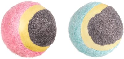 Flamingo Cub Hifa - Speelgoed Honden - Hs Small Dog Cub Tennisbal Hifa Roze/groen 4,5cm - 2st - 128125 - 2st