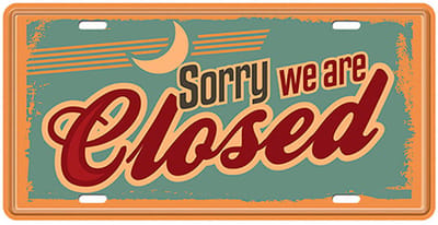 Signs-USA - Souvenir Kentekenplaat - metaal - Closed - 15 x 30 cm