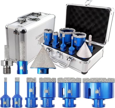 Diamant Boor Set - Tegel Boren - Gaten Maken - Veelzijdig Gebruik - 6-68mm Maten - Blauw