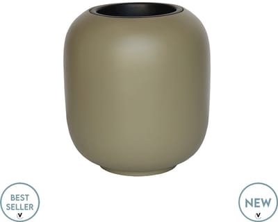 Pot Lampang pebble grey Ø33 x H36,5 cm Vase the World