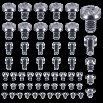 Dailygoods- Aanslagbuffers 50 stuks - Transparante Rubberbuffers - Antislip Noppen - 5 Maten - Veilig voor Glasplaten - Flexibel Gebruik - Rubberen Noppen