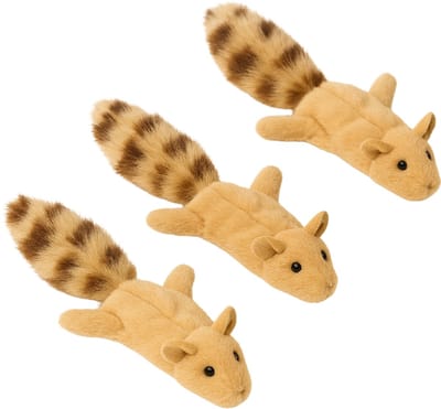 Animalking Kattenspeelgoed Catnip - Kattenkruid Speelgoed voor Katten - Skinneeez - 3 stuks Beige