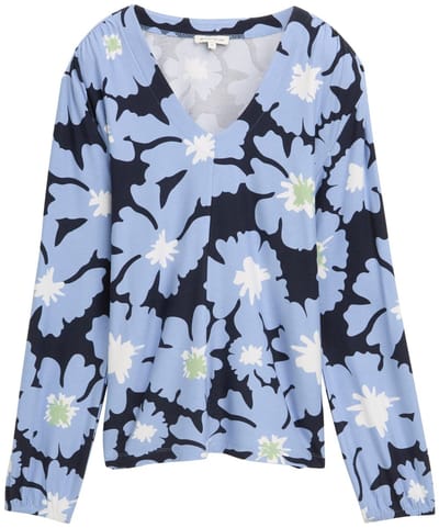 Tom Tailor - Bloes - Maat M - Vrouwen - blauw - Viscose