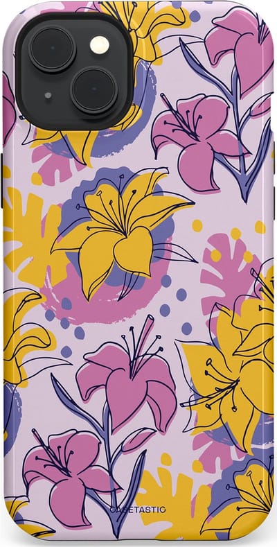 Casetastic Hoesje Geschikt voor Apple iPhone 15 Plus Magsafe - Stijlvolle Beschermende Duo-layer Case - Flora Fantasia