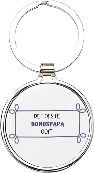 Akyol - ik heb de tofste bonuspapa ooit Sleutelhanger - Bonusvader - de leukste bonusvader - bonusvader sleutelhanger - papa sleutelhanger - sleutelhanger papa - familie sleutelhanger - vaderdag cadeautje - papa cadeau - fathersday - 4 x 7,5 CM