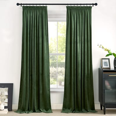 Dailygoods- Gordijnen Verduisterend - Fluwelen Gordijnen 300 g/m² - 2 Stuks - 132B x 240H cm - Thermisch Isolerend - Lichtwerend - Verduisteringsgordijnen