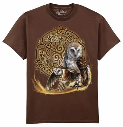 Uilen Celtic Owl The Coloured House T-shirt M