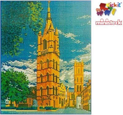 Stick-it Gedachtniskirche Berlijn, ca. 9.500 steentjes, compatibel met Ministeck