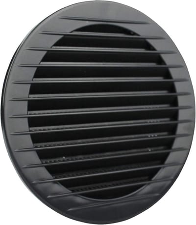 Ventilatierooster Rond Ø 125 mm Antraciet met Geïntegreerd Insectennet - Zowel Binnen als Buiten