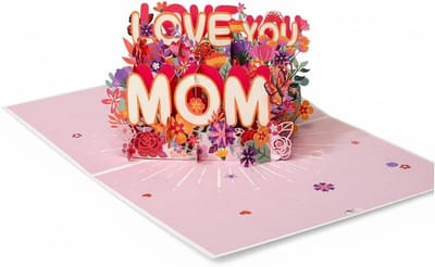 KZQ Pop-up Moeder Verjaardagskaart Met Eeuwige Bloem Ontwerp 13x18 cm Inclusief Envelop en Notitie als Cadeau voor Moederdag Verjaardag Jubileum en Valentijnsdag voor Godmother en Schoonmoeder