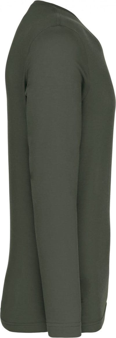 Kariban T-shirt V-hals lange mouwen K358 - Dark Khaki - XL
