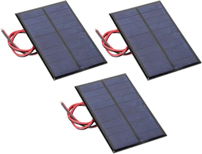 Zonnepaneel Module - Mini Zonnecel - Doe-het-zelf Verlichting - Hoge Conversie - 3 Stuks - Zwart