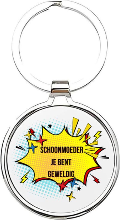 Akyol - schoonmoeder je bent geweldig Sleutelhanger - Moeder - mama - schoonmoeder sleutelhanger - mama sleutelhanger - sleutelhanger mam - familie sleutelhanger - moederdag cadeautje - mama cadeau - mom - stiefmoeder - bonusmoeder - 4 x 7,5 CM