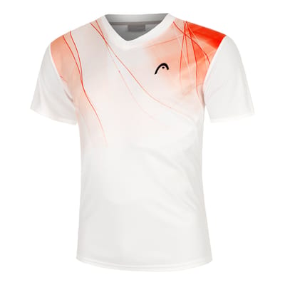 HEAD Topspin T-shirt Heren-Wit,Rood
