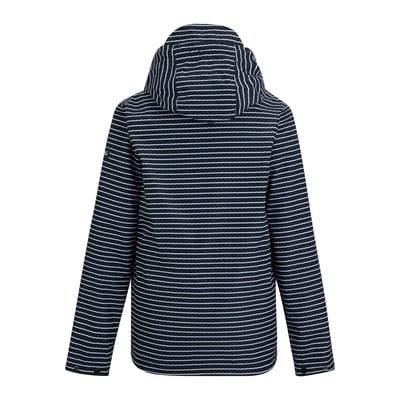 Regatta Dames Bayletta Contrast Gestreepte Waterdichte Jas (Marineblauw/Wit)