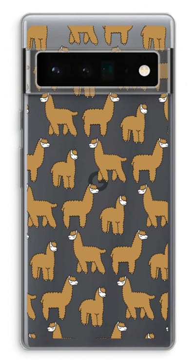 Case Company® - Hoesje geschikt voor Google Pixel 6 Pro hoesje - Alpacas - Soft Cover Telefoonhoesje - Bescherming aan alle Kanten en Schermrand