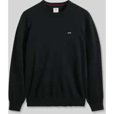 regular fit pullover van katoenmix met gestikt logo