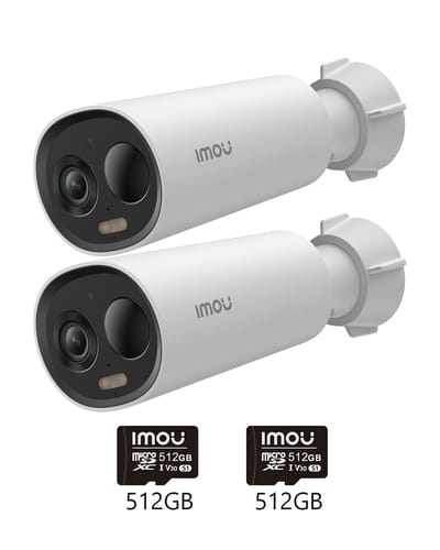 Cell 3C 100% Wireless 5MP/3MP - 2pcs [3MP 2K] Kit (Without Solar Panel) / + 2pcs 512GB Memory Card