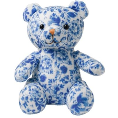 Heinen delfts blauw teddybeer medium
