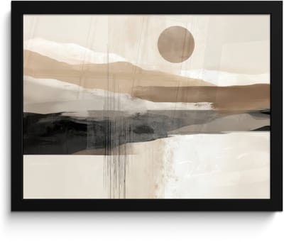 Poster in lijst - Fotolijst 40x30 cm - Posters - Minimalistisch - Landschap - Dimensie - Posterlijst zwart - Decoratie - Wanddecoratie woonkamer - Muurdecoratie slaapkamer