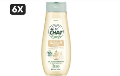6 x Le Chat 300ml delicat douchegel Marseille vloeibare zeep douchegel