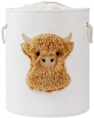 Dailygoods- Wasmand 58L - Wasverzamelaar - Highland Cow - Groot - Duurzaam - Lichtgewicht - Waszak
