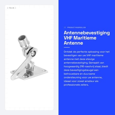Dailygoods- Antennebeugel Verstelbaar - Roestvrij Staal - Dubbel Draaibaar - Maritieme Antenne - Corrosiebestendig - Hoogwaardige Basis - Antennehouder