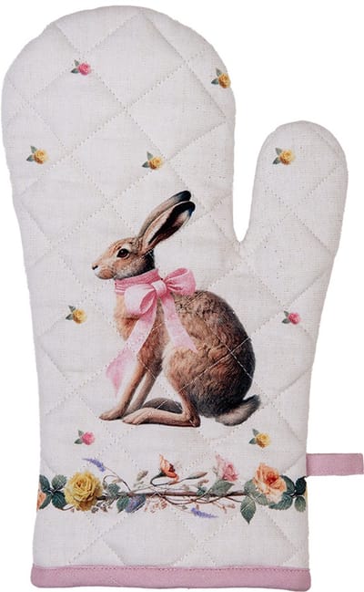 Clayre & Eef Ovenwant 18x30 cm Beige Katoen