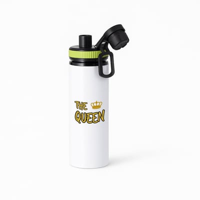 Hacebo® - The queen waterfles met draaidop groen - Koningin - een koningin - verjaardagscadeau - kroontje - kado - gift - geschenk - water fles - 850ML