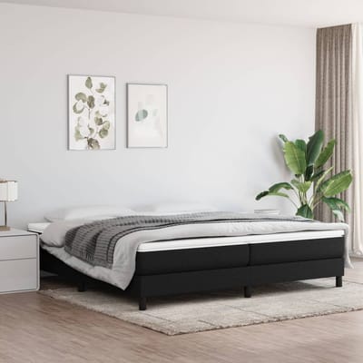 vidaXL - Boxspring - bed - stof - zwart - 200x200 - cm