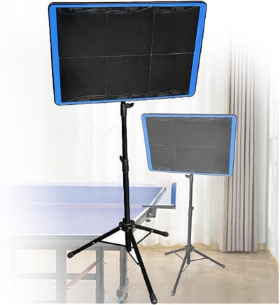 Tafeltennis Rebound Board - Ping Pong Trainer - Zelf Training - 360° Hoek Verstelbaar - 60-110 cm Verstelbaar - Naturel