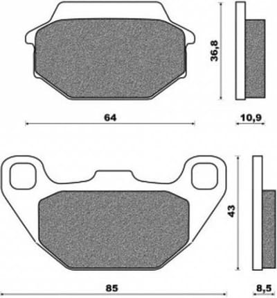 voorremschijfkit één voor scooter kymco 50 super 8 Ø240x128x4mm nieuw
