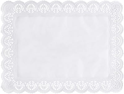 100 Taartranden hoekig 40 cm x 30 cm wit