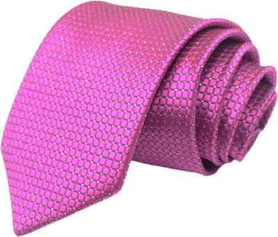 Fako Fashion - Stropdas - Ruit - Satijn - 8cm - 145cm - Fuchsia