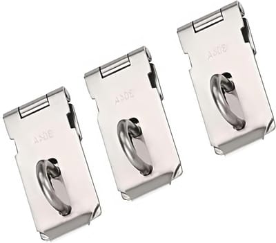 RVS 3 Inch Hangslot Haak - Mini Vergrendelbare Klem voor Deuren, Kasten en Gereedschapskisten, Roestvrij en Veilig voor Binnengebruik