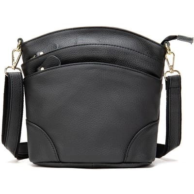 Brand Design Luxe Dames Emmer Messenger Bag Echt Leer Enkele Schoudertas Grote Capaciteit Vrouwelijke Effen Kleur Handtas