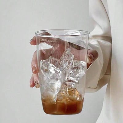 1 stuks Creatieve Hoge Borosilicaat Glas Kop, Eenvoudige Transparante Koffie- of Melkbeker one-size schoon